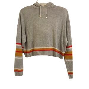 Topshop Cropped Hooded Sweater